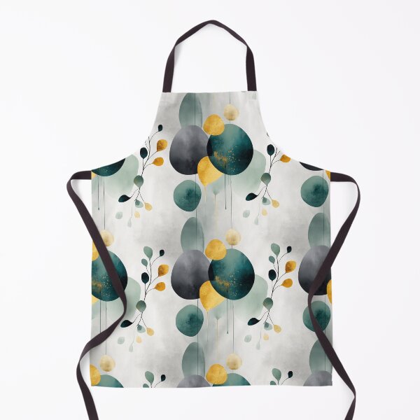 Item preview, Organic Abstract Shapes with Teal, Gold, and Charcoal Tones designed and sold by Moisky Patterns.
