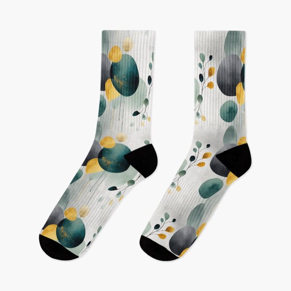 Item preview, Organic Abstract Shapes with Teal, Gold, and Charcoal Tones designed and sold by Moisky Patterns.