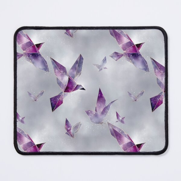 Item preview, Ethereal Geometric Birds with Violet, Gold, and Nebula Tones designed and sold by Moisky Patterns.