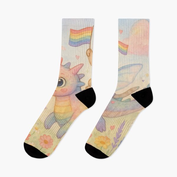 Item preview, Cute dragon flies to the Pride Month Festival designed and sold by Mauswohn.