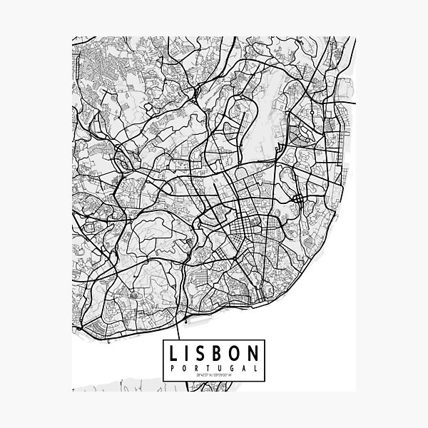 Item preview, Lisbon City Map of Portugal - Light designed and sold by deMAP.