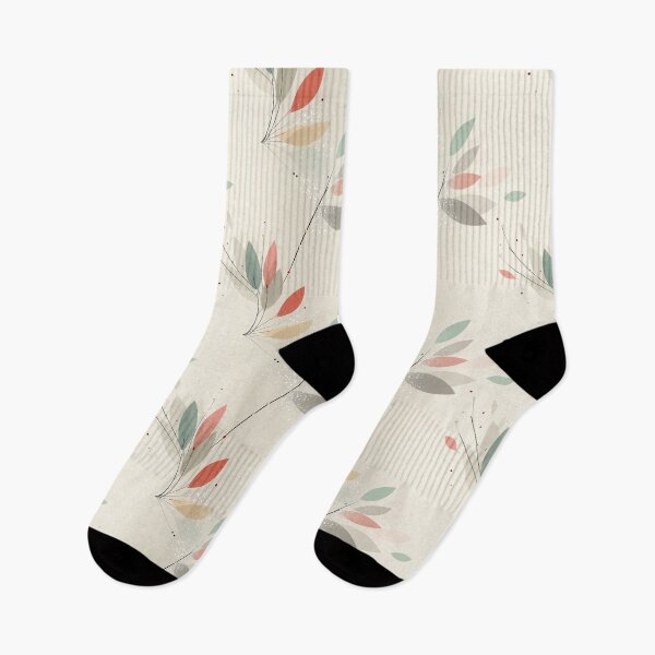 Item preview, Ethereal Floating Leaves with Coral, Sage, and Beige Tones designed and sold by Moisky Patterns.