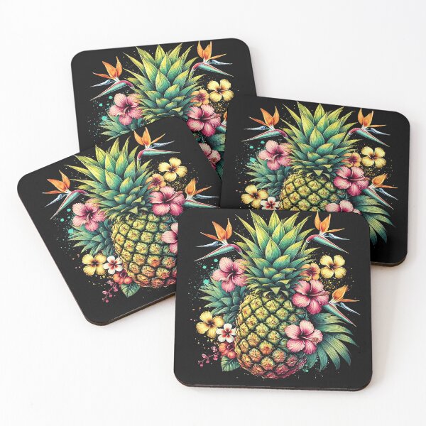 Item preview, Pineapple Flower Aloha Beaches Hawaii Party Pineapple Lover designed and sold by Kimberley King Art  King Art.