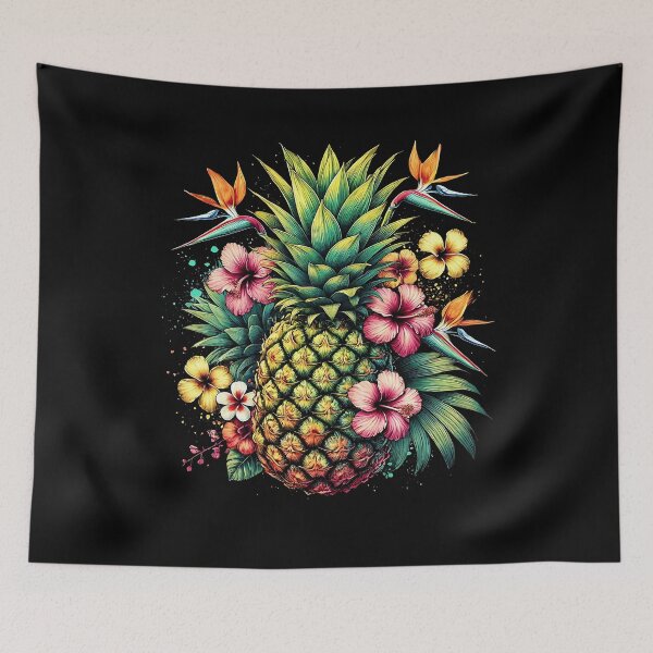 Item preview, Pineapple Flower Aloha Beaches Hawaii Party Pineapple Lover designed and sold by Kimberley King Art  King Art.