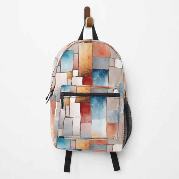 Item preview, Ethereal Mosaic Blocks with Copper, Blue, and Beige Tones designed and sold by Moisky Patterns.
