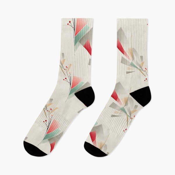 Item preview, Ethereal Geometric Forms with Coral, Sage, and Beige Accents designed and sold by Moisky Patterns.