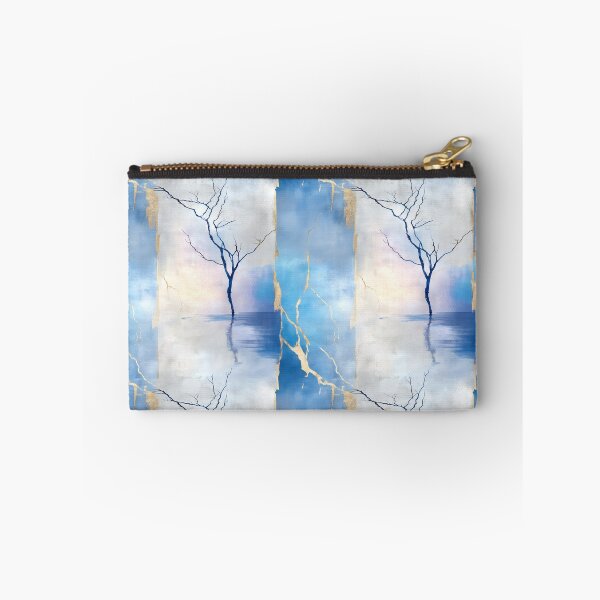 Item preview, Ethereal Solitary Tree with Blue, Gold, and Misty Hues designed and sold by Moisky Patterns.
