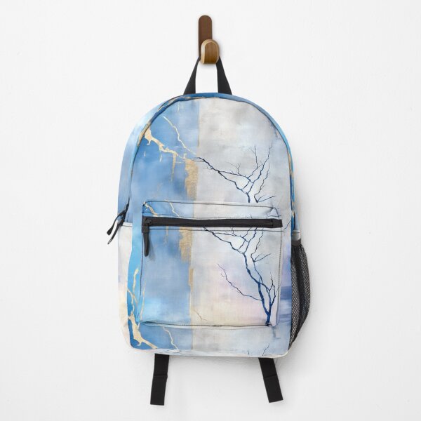 Item preview, Ethereal Solitary Tree with Blue, Gold, and Misty Hues designed and sold by Moisky Patterns.
