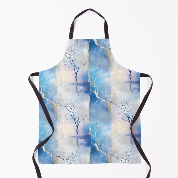 Item preview, Ethereal Solitary Tree with Blue, Gold, and Misty Hues designed and sold by Moisky Patterns.