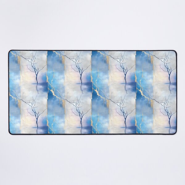 Item preview, Ethereal Solitary Tree with Blue, Gold, and Misty Hues designed and sold by Moisky Patterns.
