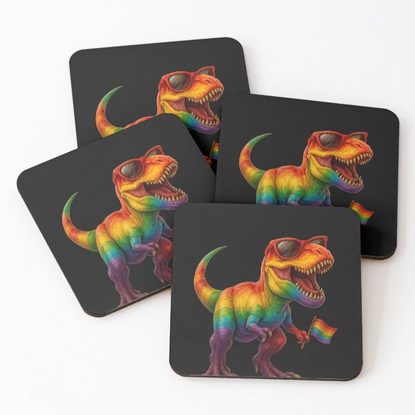 Item preview, Dinosaur Rainbow Flag Ally LGBT Allysaurus LGBT Pride designed and sold by TalalosART.