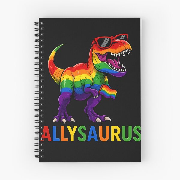 Item preview, Dinosaur Rainbow Flag Ally LGBT Allysaurus LGBT Pride designed and sold by TalalosART.