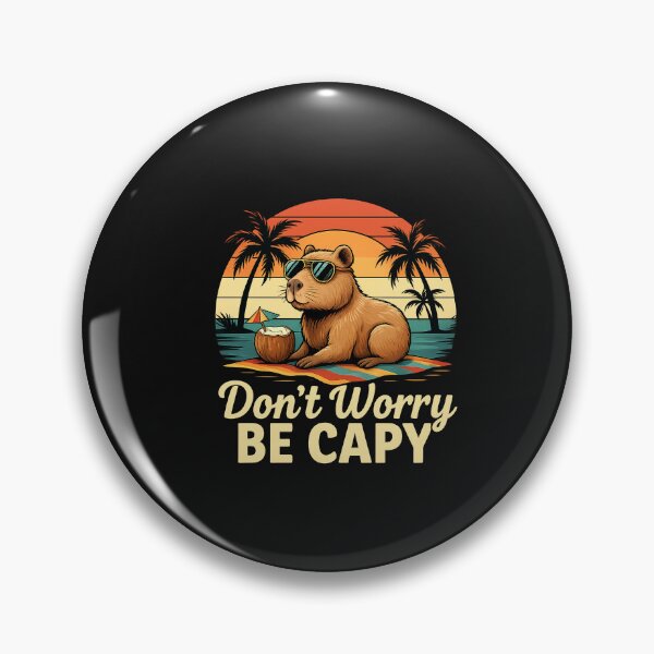 Item preview, Don’t Worry Be Capy Funny Summer Beach Vibes Capybara designed and sold by TalalosART.