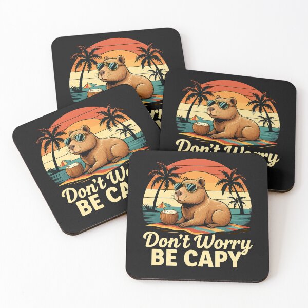 Item preview, Don’t Worry Be Capy Funny Summer Beach Vibes Capybara designed and sold by TalalosART.