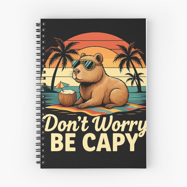 Item preview, Don’t Worry Be Capy Funny Summer Beach Vibes Capybara designed and sold by TalalosART.