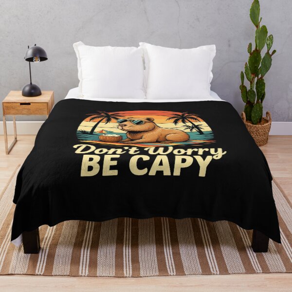 Item preview, Don’t Worry Be Capy Funny Summer Beach Vibes Capybara designed and sold by TalalosART.
