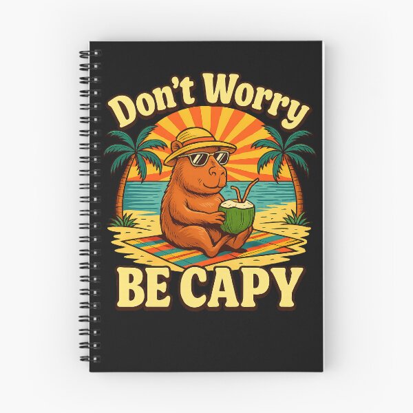 Item preview, Don’t Worry Be Capy Funny Summer Beach Vibes Capybara designed and sold by TalalosART.