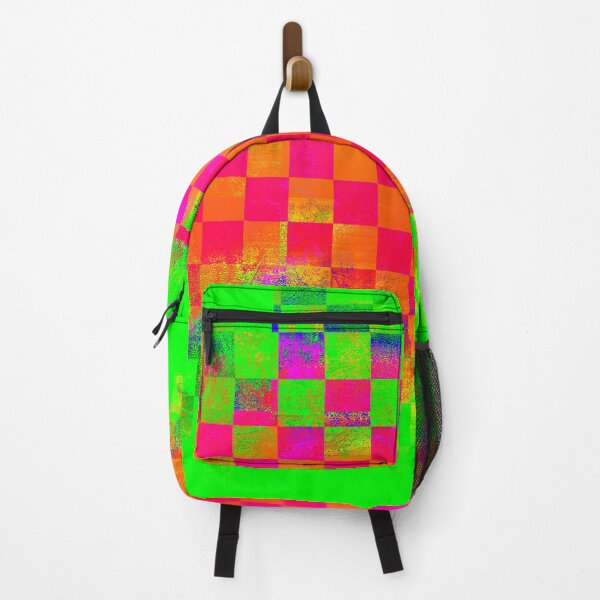 Item preview, Pixel - Colorful Checkered Neon - Pattern Checks designed and sold by MyREDBlack.