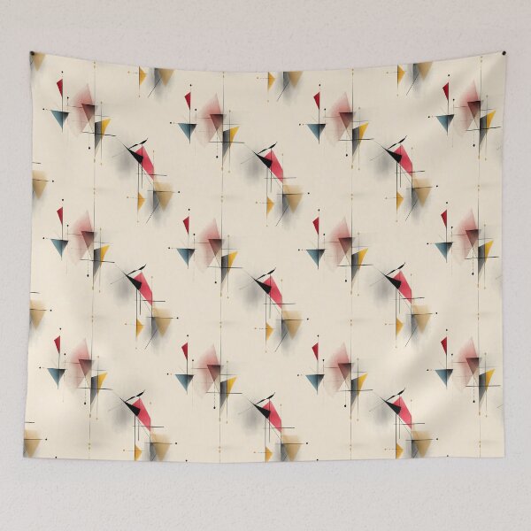Item preview, Ethereal Geometric Angles with Red, Gold, and Charcoal Tones designed and sold by Moisky Patterns.