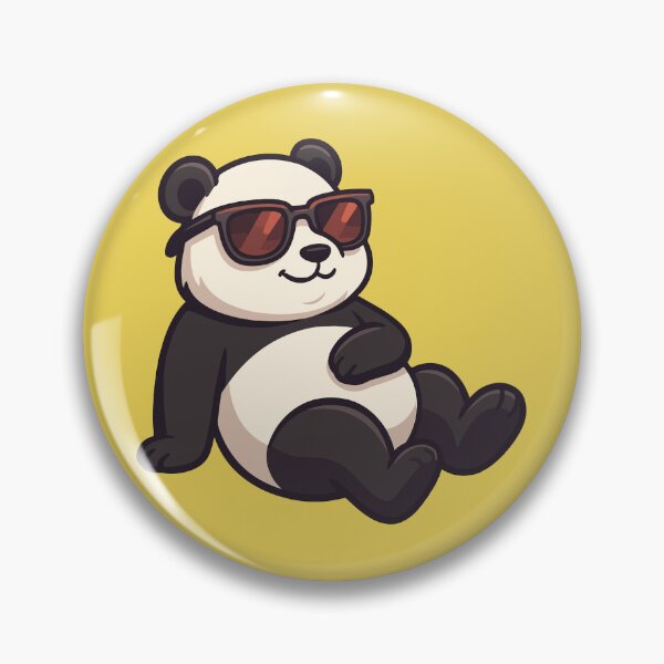 Item preview, Pegatina Chill Panda – Vibras relajantes designed and sold by Emanova9.