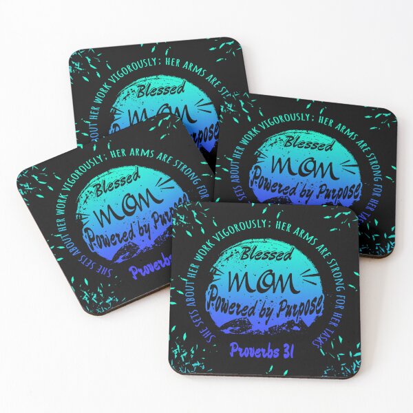 Item preview, Powered by Purpose – Proverbs 31:17 Christian Women's Design | Faith-Inspired Strength and Purpose | bluish green cyan designed and sold by ZechJohnRB.