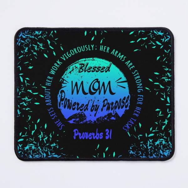 Item preview, Powered by Purpose – Proverbs 31:17 Christian Women's Design | Faith-Inspired Strength and Purpose | bluish green cyan designed and sold by ZechJohnRB.