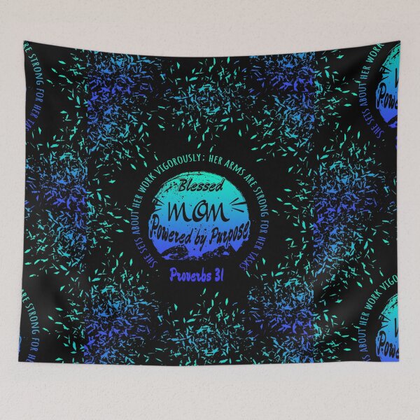 Item preview, Powered by Purpose – Proverbs 31:17 Christian Women's Design | Faith-Inspired Strength and Purpose | bluish green cyan designed and sold by ZechJohnRB.