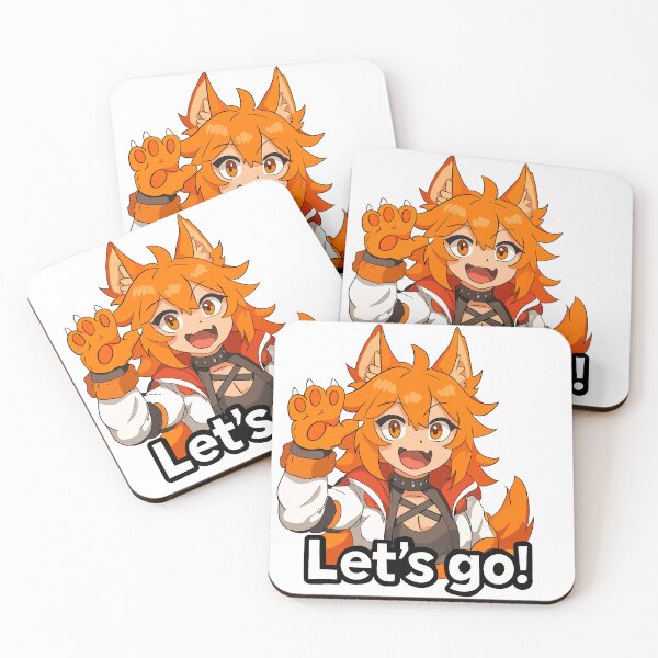 Item preview, Buffpup Mario Party Style Sticker "Let's go!." designed and sold by Fresh Oshi Pressed.
