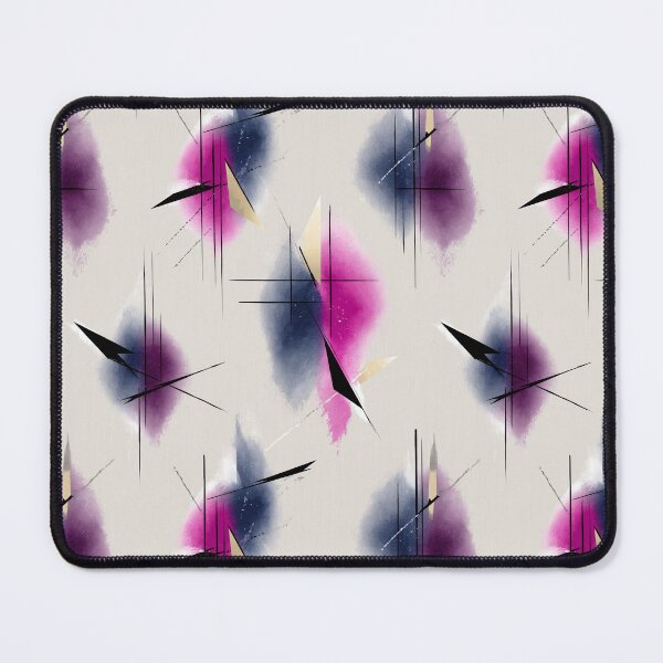 Item preview, Ethereal Brushstrokes and Angles in Magenta, Navy, and Gold designed and sold by Moisky Patterns.