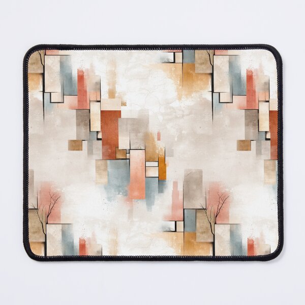 Item preview, Ethereal Architectural Blocks with Coral, Blue, and Beige Tones designed and sold by Moisky Patterns.