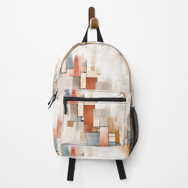 Item preview, Ethereal Architectural Blocks with Coral, Blue, and Beige Tones designed and sold by Moisky Patterns.