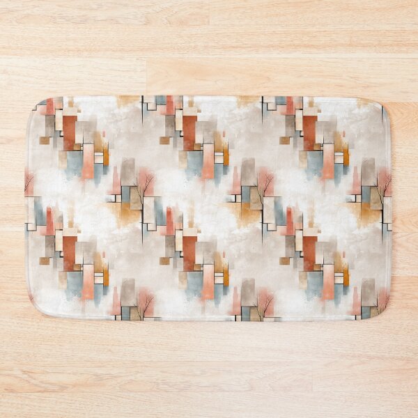Item preview, Ethereal Architectural Blocks with Coral, Blue, and Beige Tones designed and sold by Moisky Patterns.
