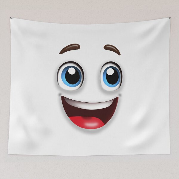 Item preview, Happy Cartoon Face Big Eyes Smiling Fun Art designed and sold by polygrafix.