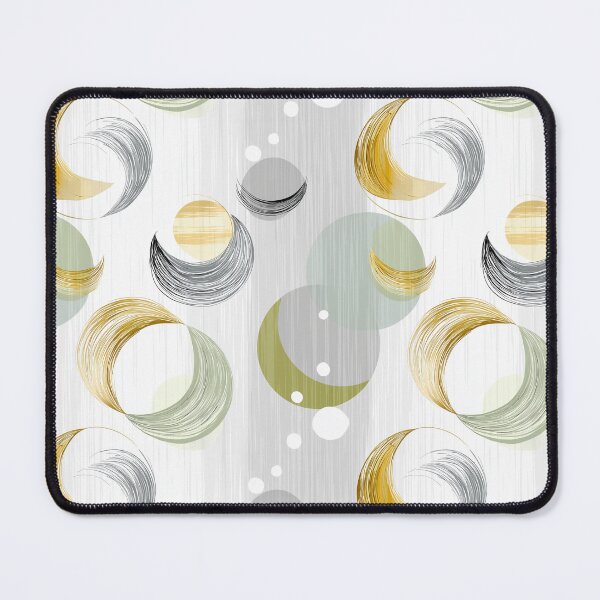 Item preview, Ethereal Crescent Moons with Gold, Gray, and Sage Circles designed and sold by Moisky Patterns.
