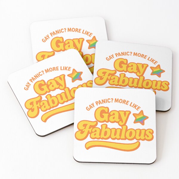Item preview, Gay Panic? More Like Gay Fabulous – Retro Pride Art designed and sold by Haus Of Sin.