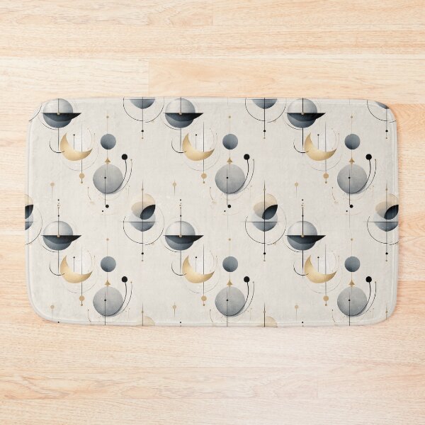 Item preview, Ethereal Celestial Orbits with Gold, Gray, and Black Moons designed and sold by Moisky Patterns.
