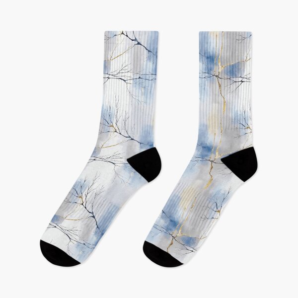 Item preview, Ethereal Branch Networks with Blue, Gold, and Mist Tones designed and sold by Moisky Patterns.