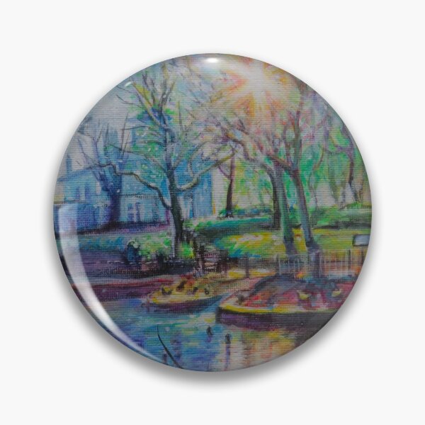 Item preview, Golden Melodies - Sunlit ripples and Mansion House reflections in  Victoria Park duck pond  designed and sold by LittleLiz.