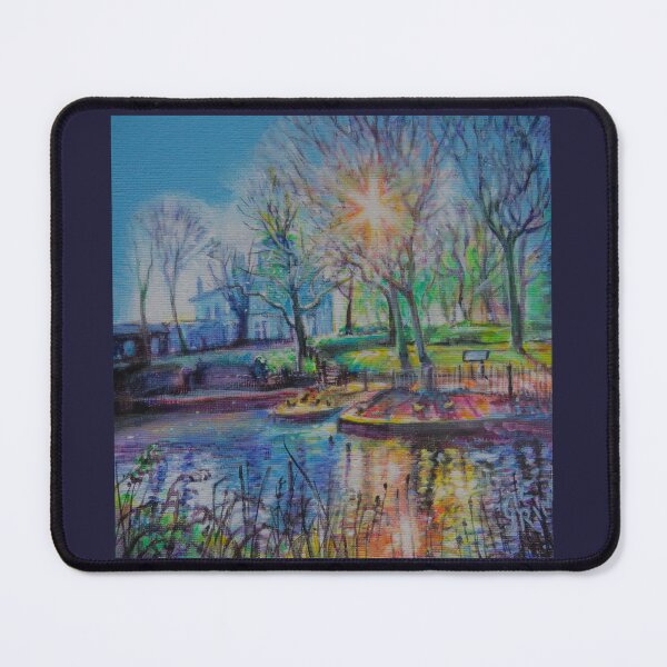 Item preview, Golden Melodies - Sunlit ripples and Mansion House reflections in  Victoria Park duck pond  designed and sold by LittleLiz.