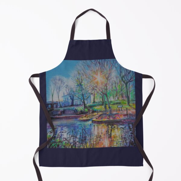 Item preview, Golden Melodies - Sunlit ripples and Mansion House reflections in  Victoria Park duck pond  designed and sold by LittleLiz.
