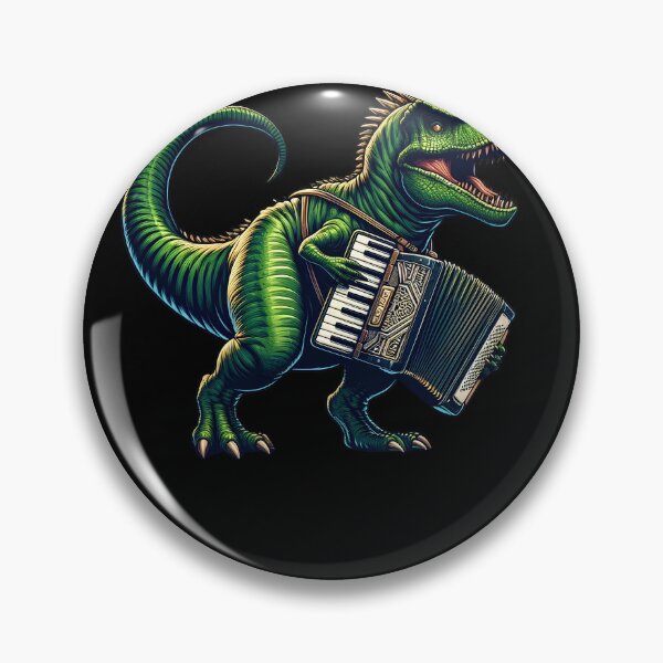 Item preview, Dinosaur Playing Accordion Player Accordionist designed and sold by Kimberley King Art  King Art.