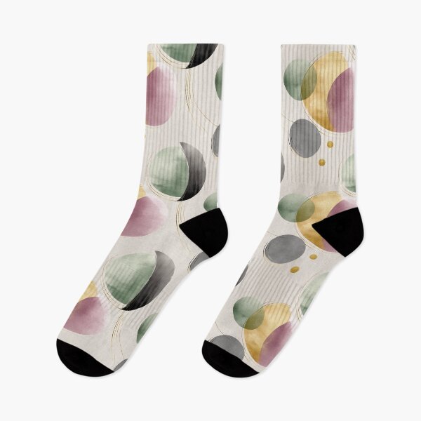 Item preview, Ethereal Overlapping Circles with Gold, Sage, and Mauve Tones designed and sold by Moisky Patterns.