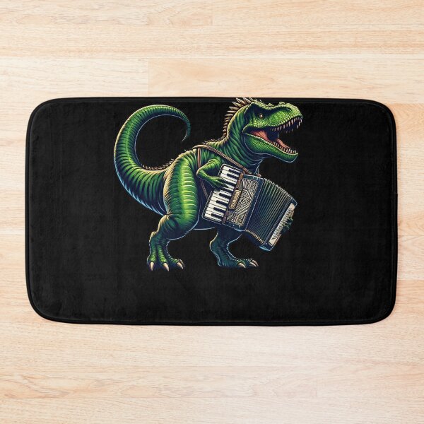 Item preview, Dinosaur Playing Accordion Player Accordionist designed and sold by Kimberley King Art  King Art.