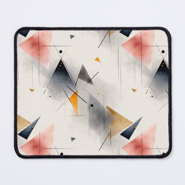 Item preview, Ethereal Angular Mesh with Ochre, Coral, and Charcoal Tones designed and sold by Moisky Patterns.