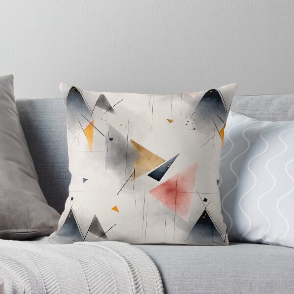 Item preview, Ethereal Angular Mesh with Ochre, Coral, and Charcoal Tones designed and sold by Moisky Patterns.