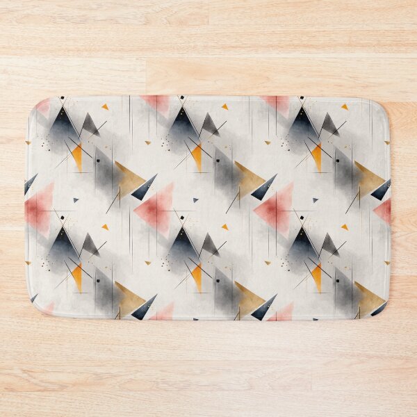 Item preview, Ethereal Angular Mesh with Ochre, Coral, and Charcoal Tones designed and sold by Moisky Patterns.