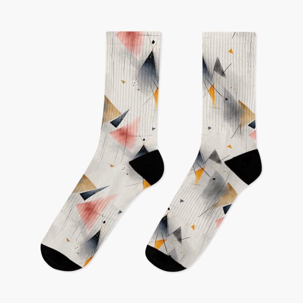 Item preview, Ethereal Angular Mesh with Ochre, Coral, and Charcoal Tones designed and sold by Moisky Patterns.
