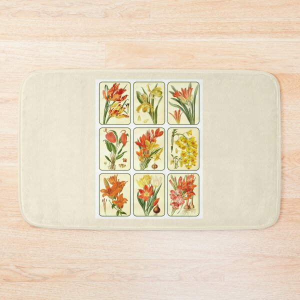 Item preview, Antique Bright Yellow and Orange Flower Collage designed and sold by IrisAndIvy.