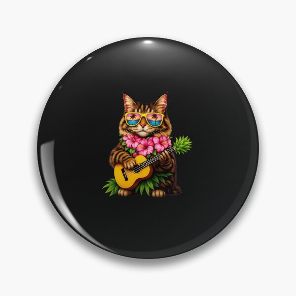 Artikelvorschau, Hawaiianische Maine Coon Katze & Ananas Ukulele Sommerferien entworfen und verkauft von MOHITSALVI.