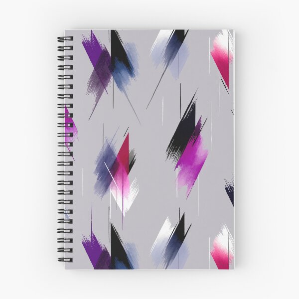 Item preview, Ethereal Brushstroke Angles with Magenta, Black, and Gray Layers designed and sold by Moisky Patterns.